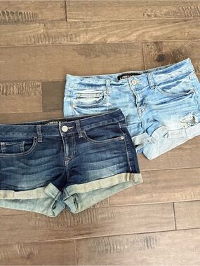 Express Jean Shorts Distressed Ripped 4 Denim Women’s